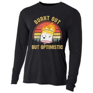 Burnt Out But Optimistic Cute Marshmallow For Camping Cooling Performance Long Sleeve Crew