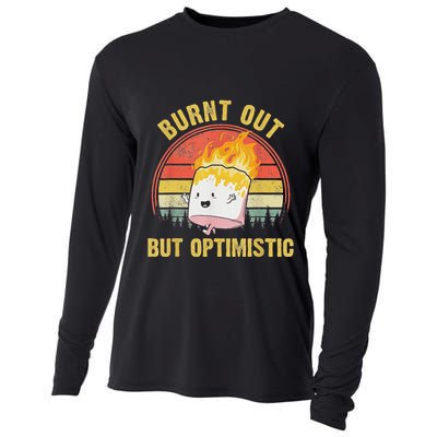 Burnt Out But Optimistic Cute Marshmallow For Camping Cooling Performance Long Sleeve Crew
