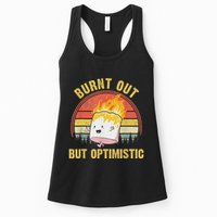 Burnt Out But Optimistic Cute Marshmallow For Camping Womens Tank Top