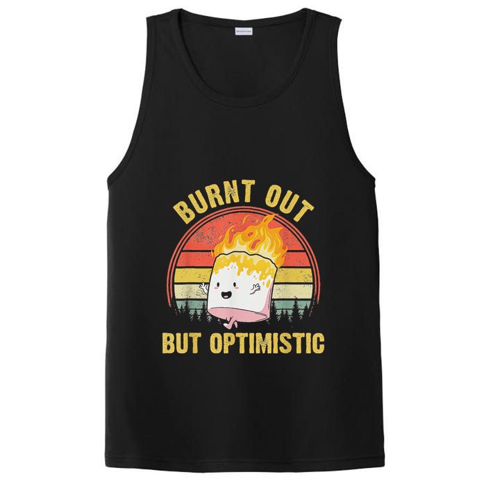 Burnt Out But Optimistic Cute Marshmallow For Camping PosiCharge Competitor Tank