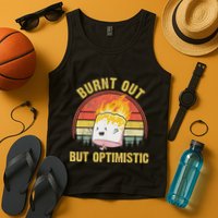 Burnt Out But Optimistic Cute Marshmallow For Camping Tank Top