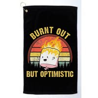 Burnt Out But Optimistic Cute Marshmallow For Camping Golf Towel