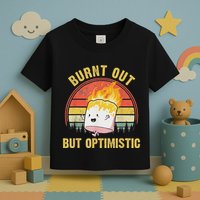 Burnt Out But Optimistic Cute Marshmallow For Camping Toddler T-Shirt