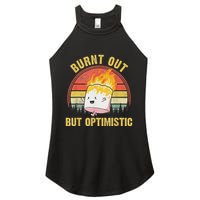 Burnt Out But Optimistic Cute Marshmallow For Camping Women's Perfect Tri Rocker Tank