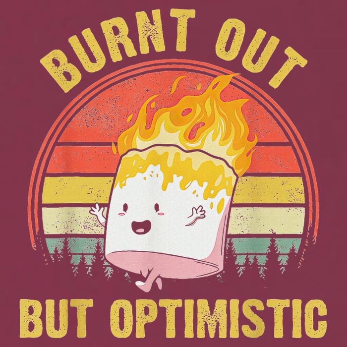 Burnt Out But Optimistic Cute Marshmallow For Camping 16oz Travel Tumbler