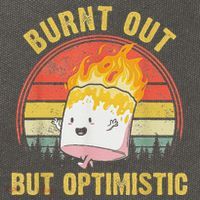 Burnt Out But Optimistic Cute Marshmallow For Camping Cotton Canvas Backpack