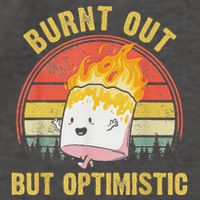 Burnt Out But Optimistic Cute Marshmallow For Camping Vector Backpack
