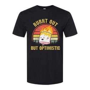 Burnt Out But Optimistic Cute Marshmallow For Camping Softstyle CVC T-Shirt