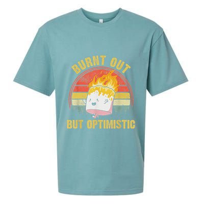 Burnt Out But Optimistic Cute Marshmallow For Camping Sueded Cloud Jersey T-Shirt