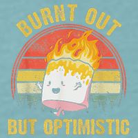 Burnt Out But Optimistic Cute Marshmallow For Camping Sueded Cloud Jersey T-Shirt