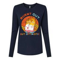 Burnt Out But Optimistic Retro Vintage Sunset Womens Cotton Relaxed Long Sleeve T-Shirt