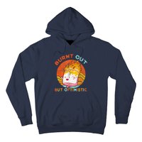 Burnt Out But Optimistic Retro Vintage Sunset Hoodie