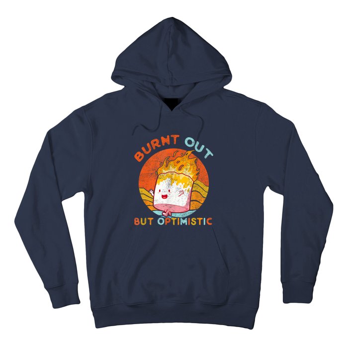 Burnt Out But Optimistic Retro Vintage Sunset Hoodie