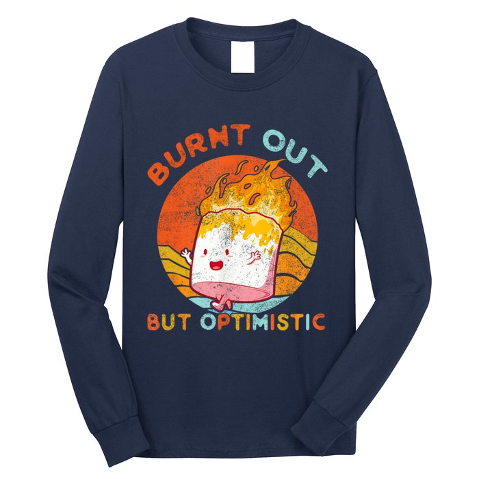 Burnt Out But Optimistic Retro Vintage Sunset Long Sleeve Shirt