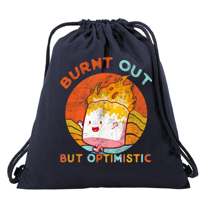 Burnt Out But Optimistic Retro Vintage Sunset Drawstring Bag