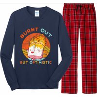 Burnt Out But Optimistic Retro Vintage Sunset Long Sleeve Pajama Set