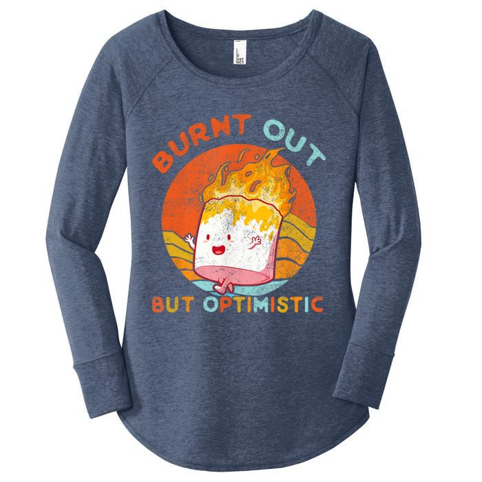 Burnt Out But Optimistic Retro Vintage Sunset Women's Perfect Tri Tunic Long Sleeve Shirt