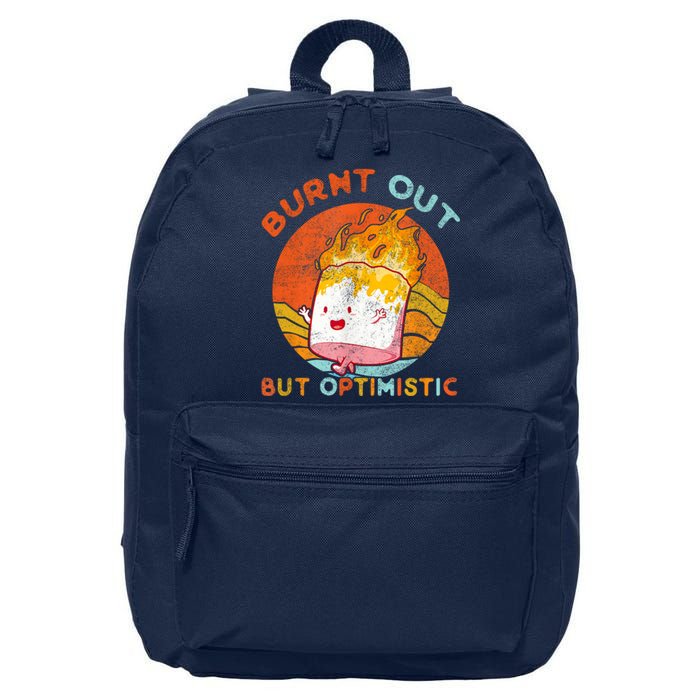 Burnt Out But Optimistic Retro Vintage Sunset 16 in Basic Backpack