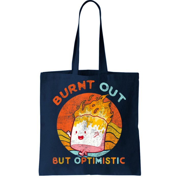 Burnt Out But Optimistic Retro Vintage Sunset Tote Bag