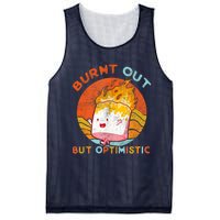 Burnt Out But Optimistic Retro Vintage Sunset Mesh Reversible Basketball Jersey Tank