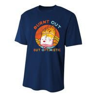 Burnt Out But Optimistic Retro Vintage Sunset Youth Performance Sprint T-Shirt