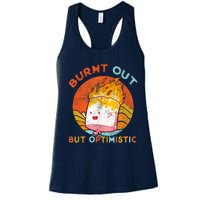 Burnt Out But Optimistic Retro Vintage Sunset Women's Racerback Tank