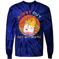 Burnt Out But Optimistic Retro Vintage Sunset Tie-Dye Long Sleeve Shirt