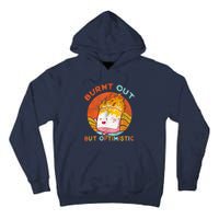 Burnt Out But Optimistic Retro Vintage Sunset Tall Hoodie