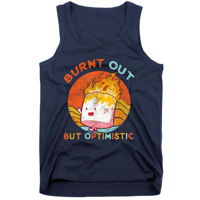 Burnt Out But Optimistic Retro Vintage Sunset Tank Top