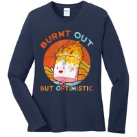 Burnt Out But Optimistic Retro Vintage Sunset Ladies Long Sleeve Shirt