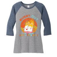 Burnt Out But Optimistic Retro Vintage Sunset Women's Tri-Blend 3/4-Sleeve Raglan Shirt