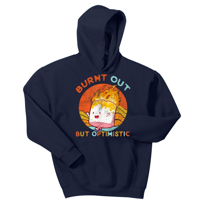 Burnt Out But Optimistic Retro Vintage Sunset Kids Hoodie