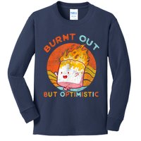 Burnt Out But Optimistic Retro Vintage Sunset Kids Long Sleeve Shirt