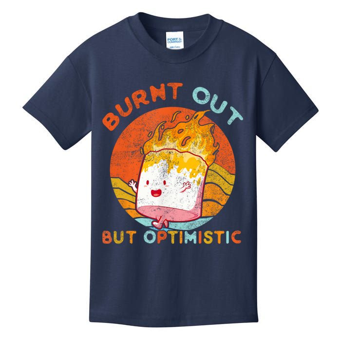 Burnt Out But Optimistic Retro Vintage Sunset Kids T-Shirt