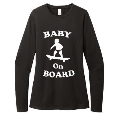 Baby On Board Skateboard Surf Solar Opposites Funny Meme Gag Womens CVC Long Sleeve Shirt