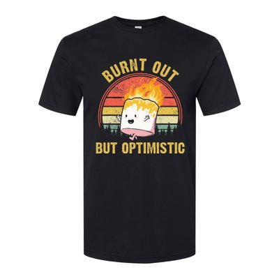 Burnt Out But Optimistic Cute Marshmallow For Camping Softstyle® CVC T-Shirt