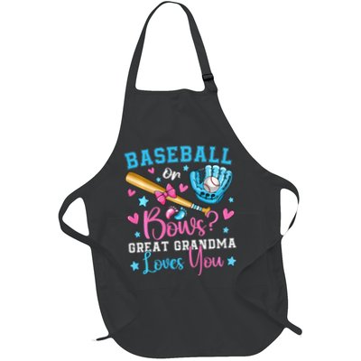 Baseball or Bows Great Grandma Loves You Cute Gender Reveal Apron