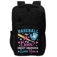 Baseball or Bows Great Grandma Loves You Cute Gender Reveal Impact Tech Backpack