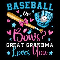 Baseball or Bows Great Grandma Loves You Cute Gender Reveal Impact Tech Backpack