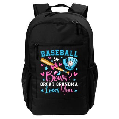 Baseball or Bows Great Grandma Loves You Cute Gender Reveal Backpack