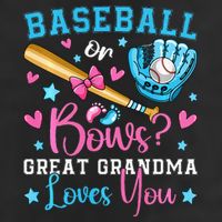 Baseball or Bows Great Grandma Loves You Cute Gender Reveal Beanie