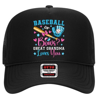 Baseball or Bows Great Grandma Loves You Cute Gender Reveal Hat