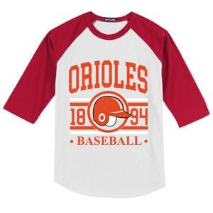 Baltimore Orioles Baseball 1894 Team Supporter Kids Colorblock Raglan Jersey