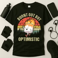 Burnt Out But Optimistic Funny Marshmallow For Camping Retro T-Shirt