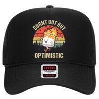 Burnt Out But Optimistic Funny Marshmallow For Camping Retro Trucker Hat
