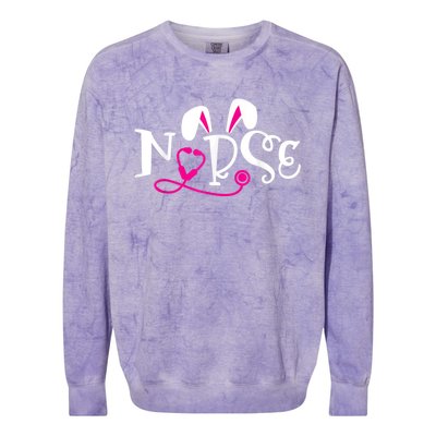 Bugs Or Bunny Gift Nurse Doctor Easter Day Gift Colorblast Crewneck Sweatshirt