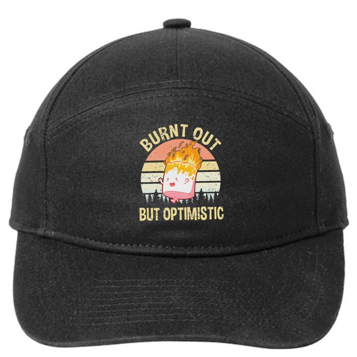 Burnt Out But Optimistic Retro Vintage Sunset 7-Panel Snapback Hat