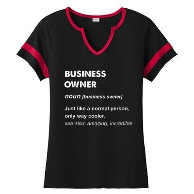 Business Owner Ladies Halftime Notch Neck Tee