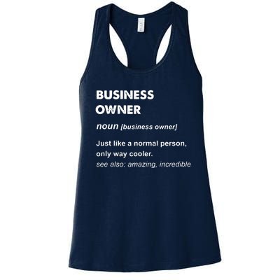 Business Owner Women's Racerback Tank