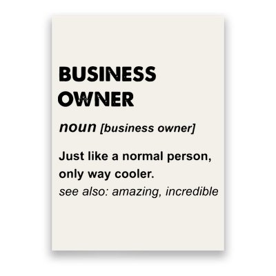 Business Owner Poster